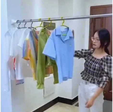 Tendedero Extensible  – Varal y Perchero – Ideal para espacios pequeños JDM-82  108-198cm